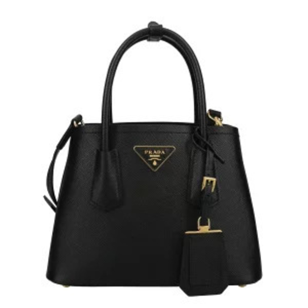 Prada Saffiano Cuir Double Bag black